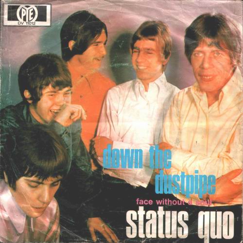 german Cover of the Status Quo Single 'Down the dustpipe'