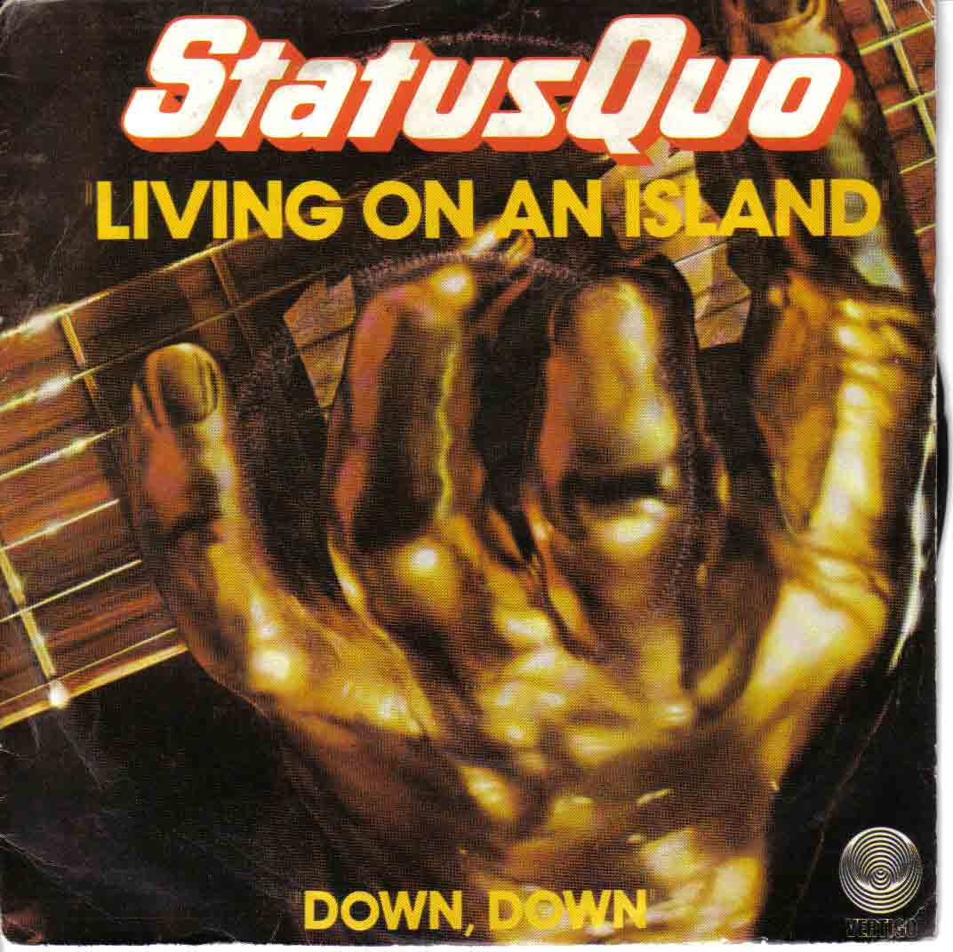 franzsische Cover der Status Quo Single 'Living on an island'
