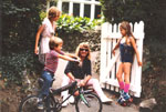 1982 - Rick with my daughter at my old house in Purley   