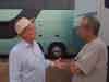 June 2009 backstage at Epsom Racecourse. Francis talking to Tim Boyle  
 