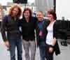 August 31st 2009  Liverpool. Just off stage having played at the Mathew Street Festival
L-R Hammy (drummer), Joe Echo, Bill Heckle (Festival boss and a dear old friend), Shauna (bass guitarist) 