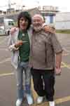 Ronnie Wood and my mate the 'legendary' guitar tech Alan Rogan 