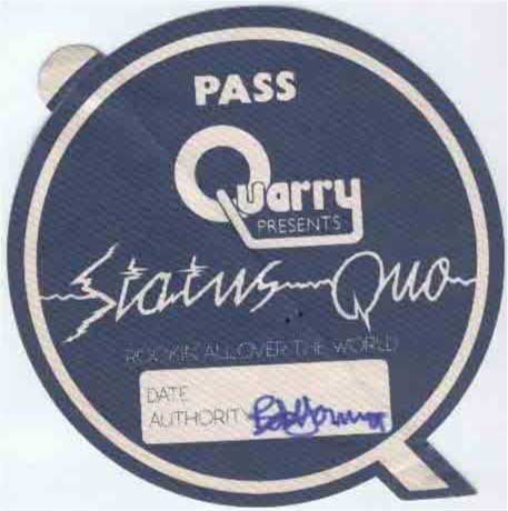 Backstage Pass Rockin all over the world Tour