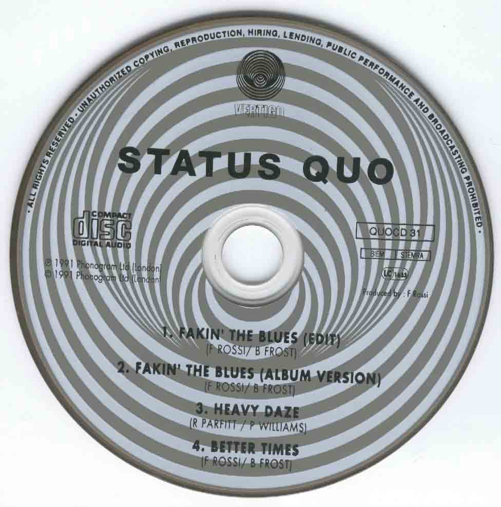 Maxi-CD 'Fakin the blues' 